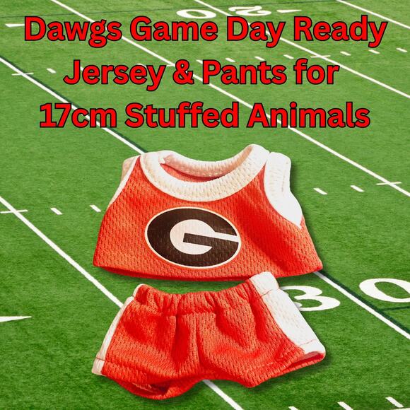 Dawgs 17cm Stuffed Animal Game Day Jersey and Pants - Picture 1 of 2